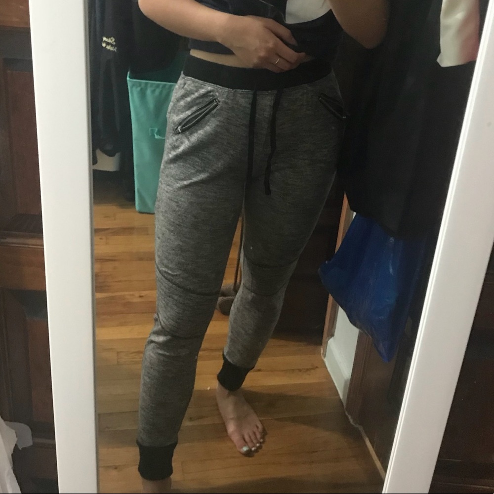 Grey heathered joggers